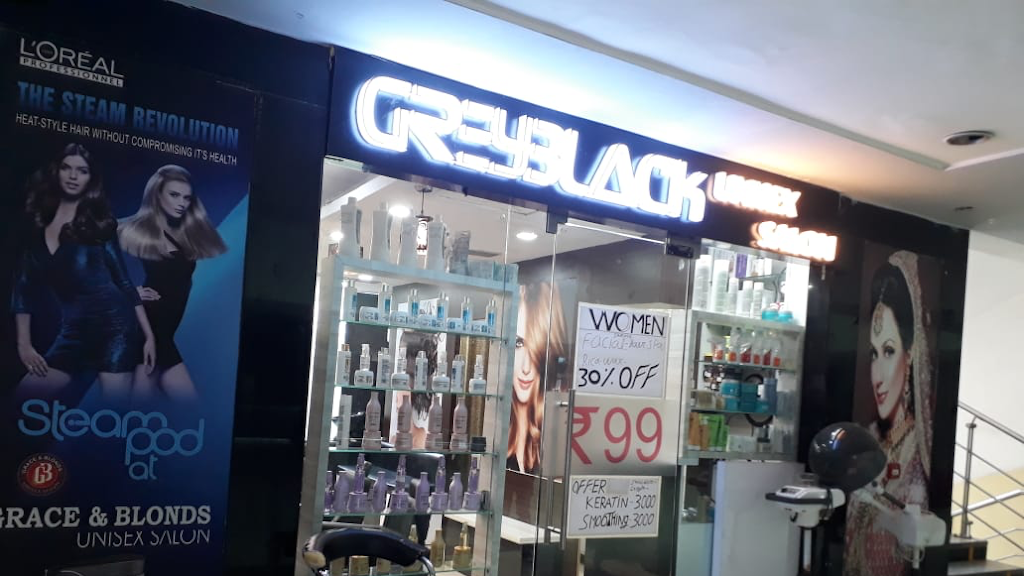 Grey Black Unisex Salon In Gurgaon Sohna Road