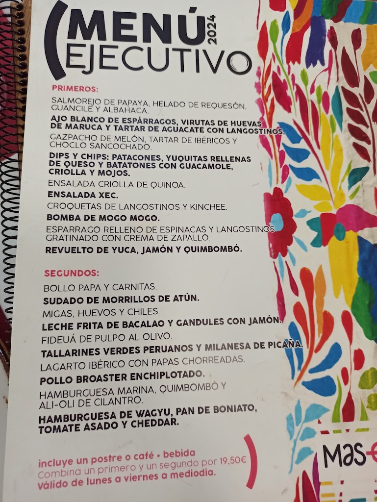 Masero - restaurante — Carta