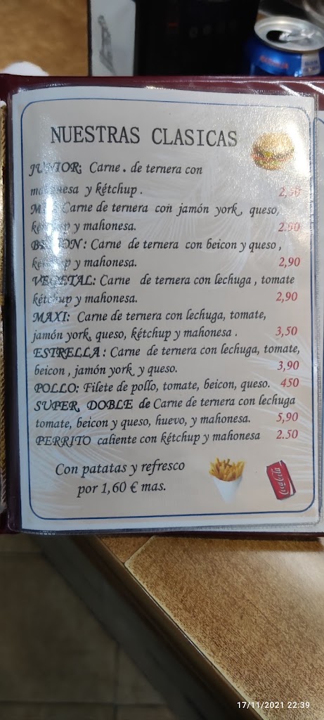 Restaurante La Colegiata — Carta