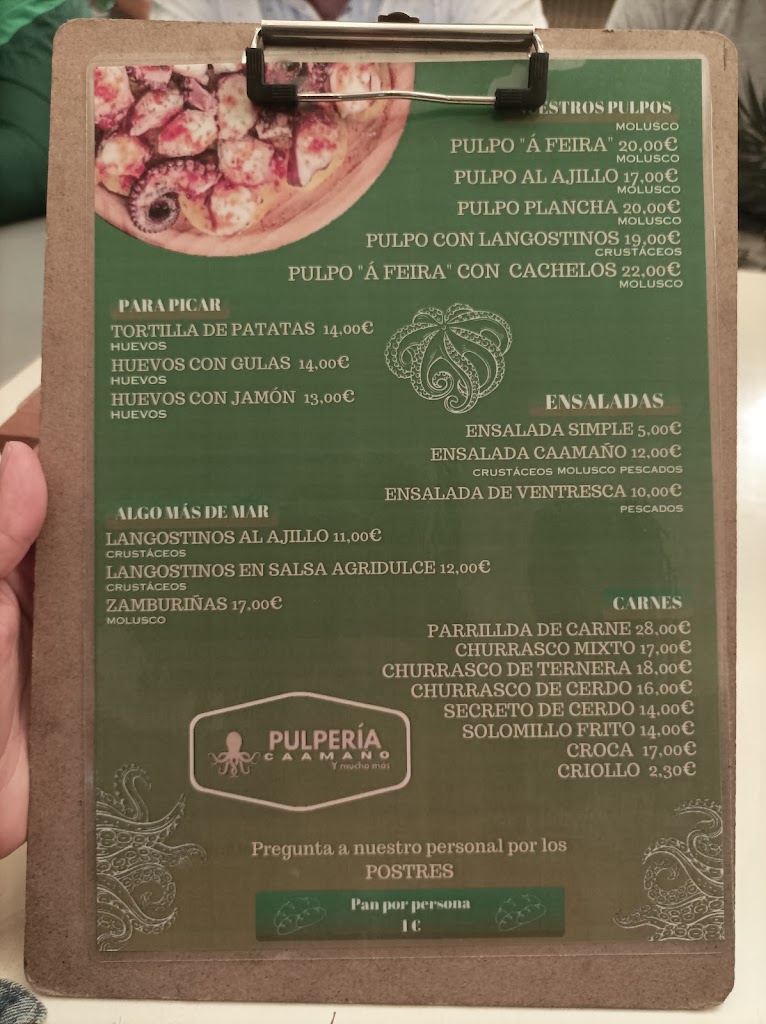 Caamano Pulperia Boiro (Alexdaga S.C.) — Carta