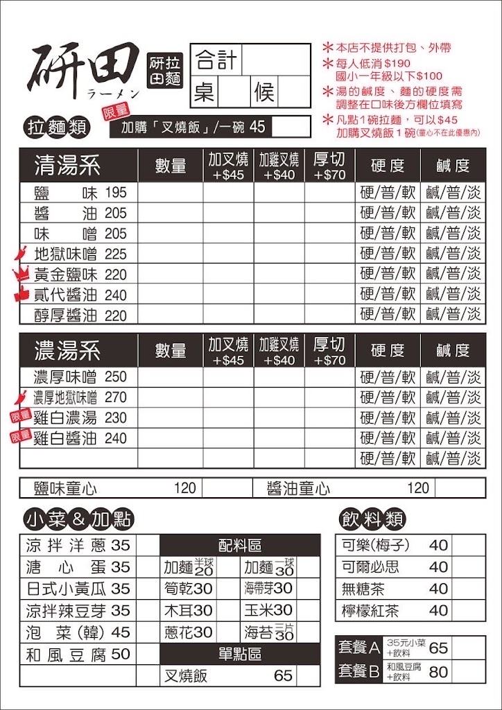 研田拉麵 的照片