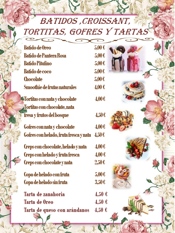 Nuevo Boulevard N5 - Restaurante & Cafeteria — Carta