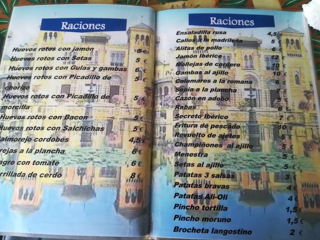 La Bodeguita del Sur — Carta