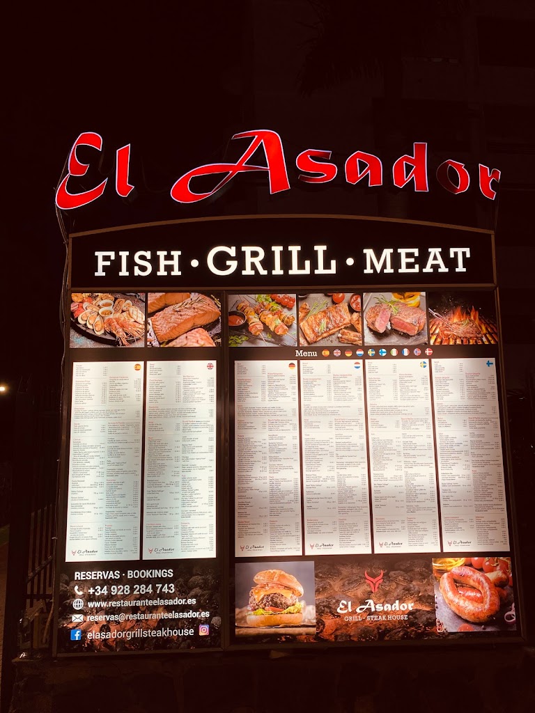 Restaurante Grill El Asador — Carta