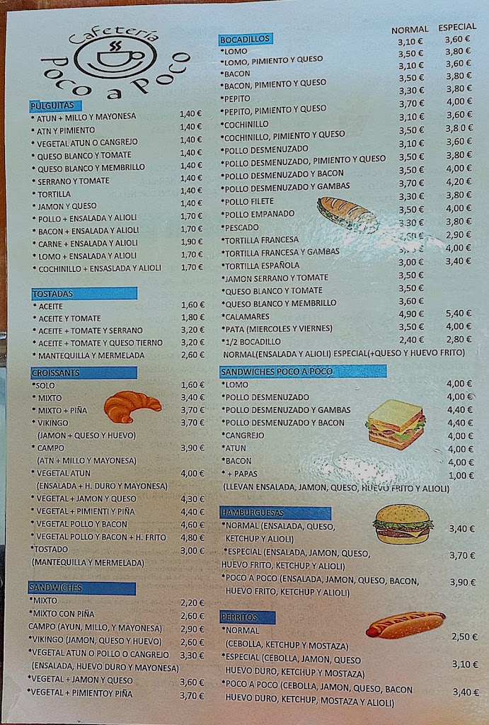Poco a poco — Carta