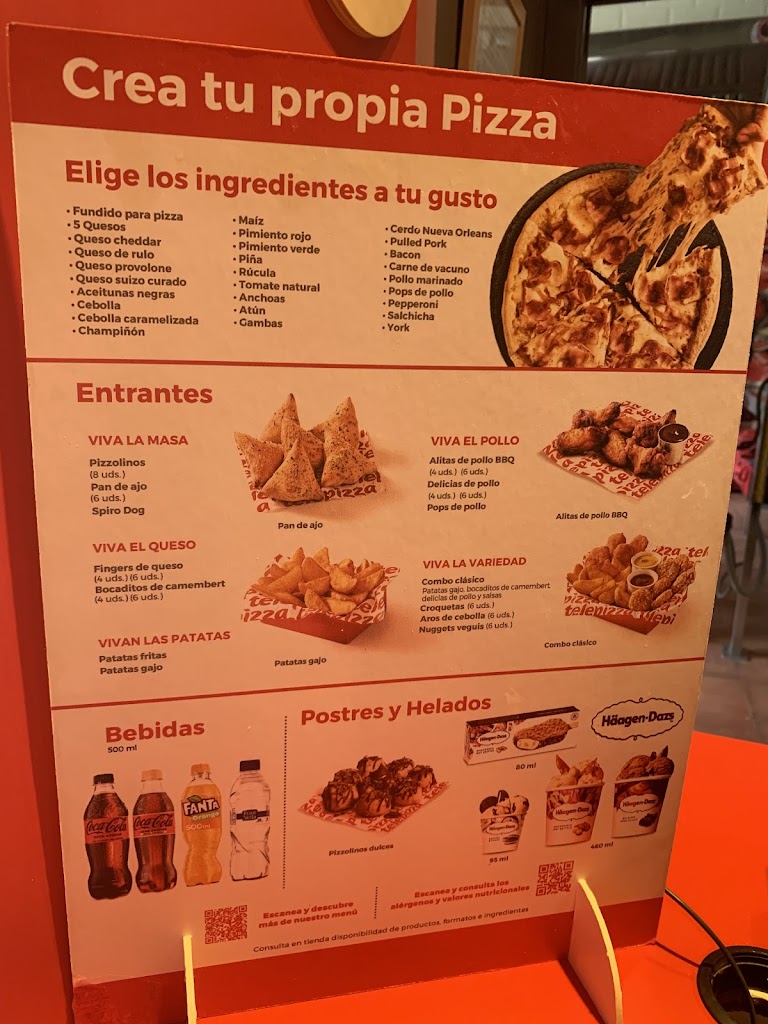 Telepizza Zarautz - Comida a Domicilio — Carta