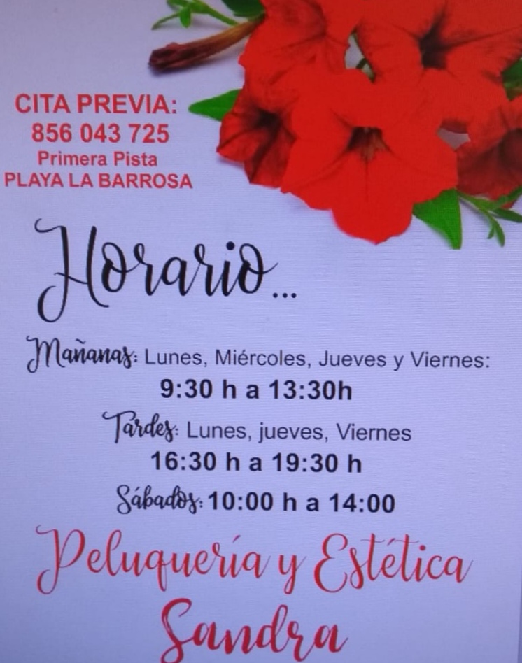 Peluqueria y estetica Sandra — Carta