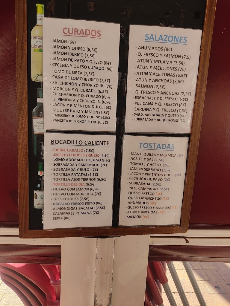 La Bodega De Pi — Carta