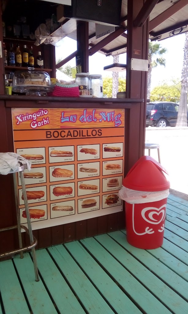 Xiringuito Garbi lo del Mig — Carta
