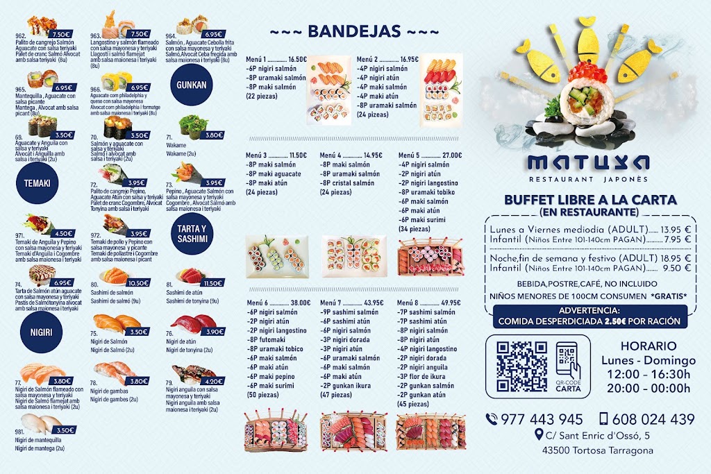 Matuya Restaurant Japones — Carta