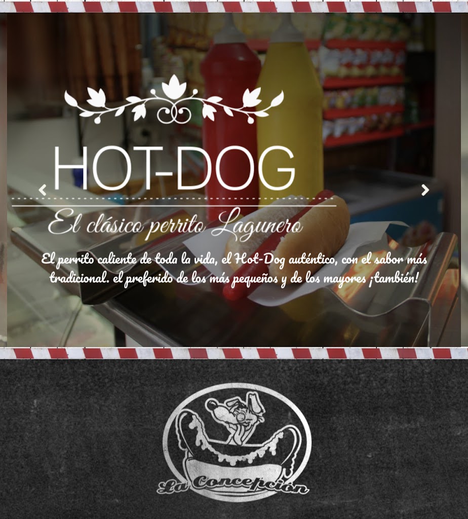 Perritos calientes la Concepcion (avenida Trinidad) — Carta