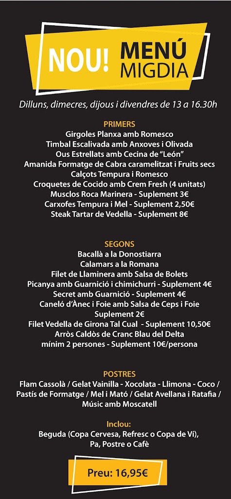 La Bodegueta — Carta