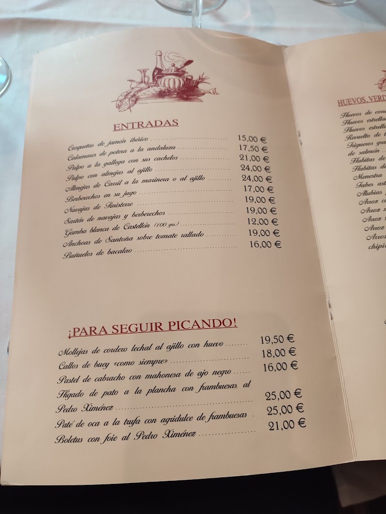 Restaurante El Figon — Carta