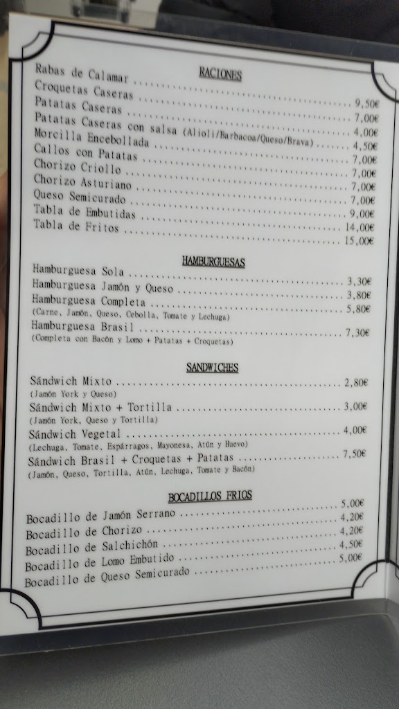 Cafeteria Brasil — Carta