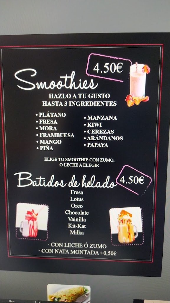 Churreria chocolateria la Diosa — Carta
