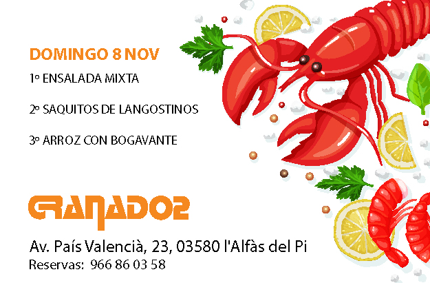 Cafeteria Granados — Carta