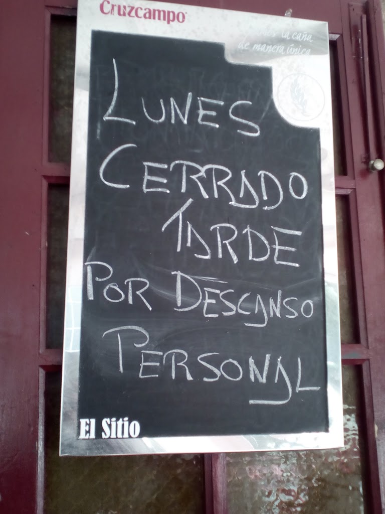 Bar "El Sitio" — Carta