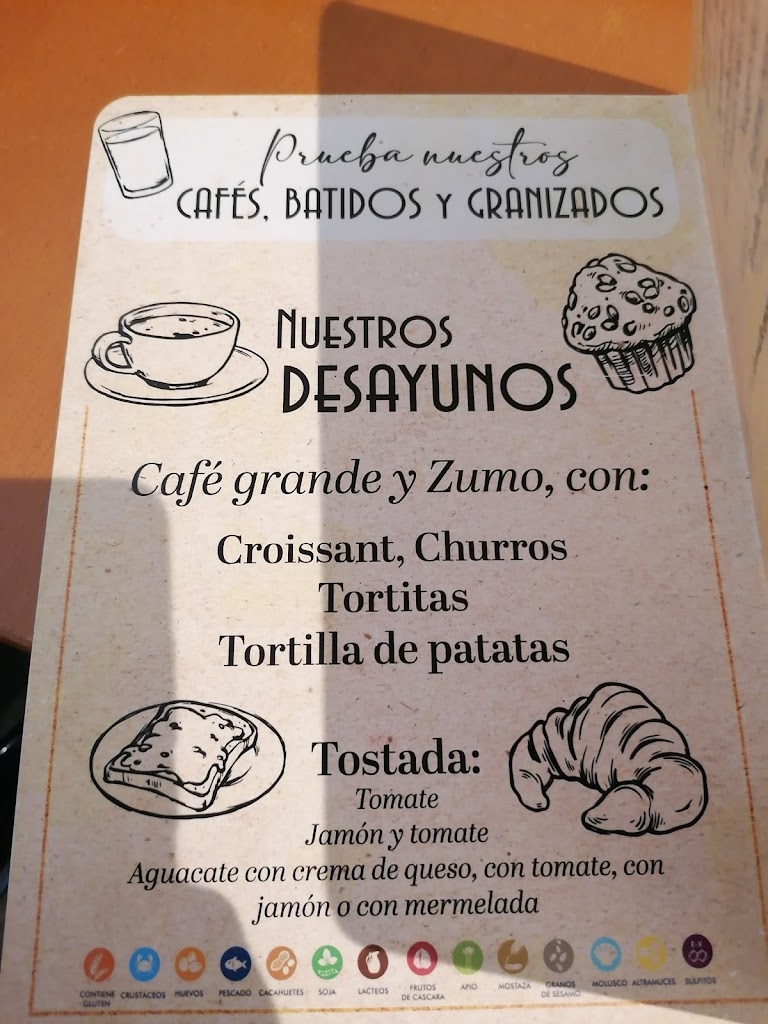 Cafeteria Vistalegre — Carta
