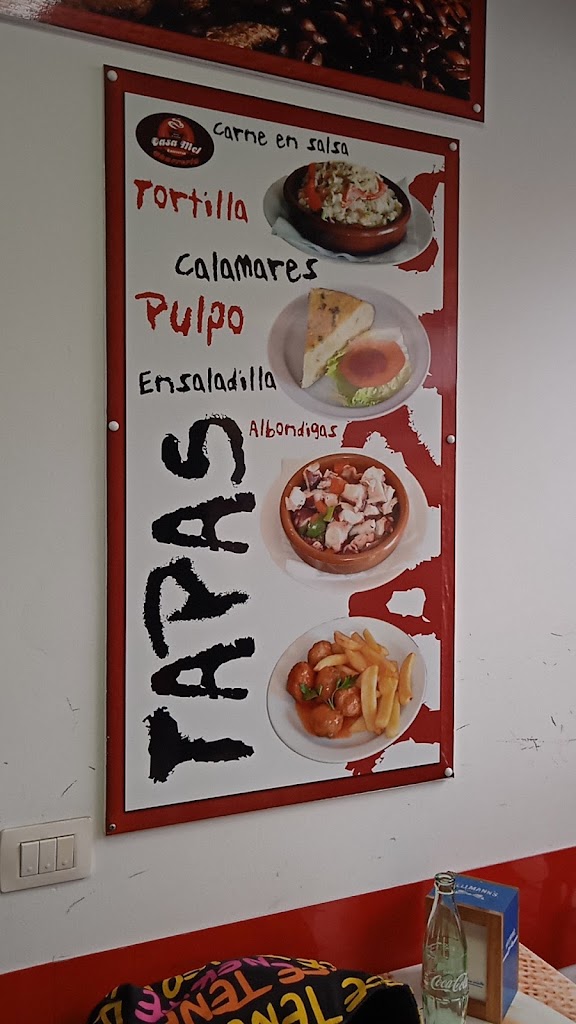 Bar cafeteria churreria Casa Mel — Carta