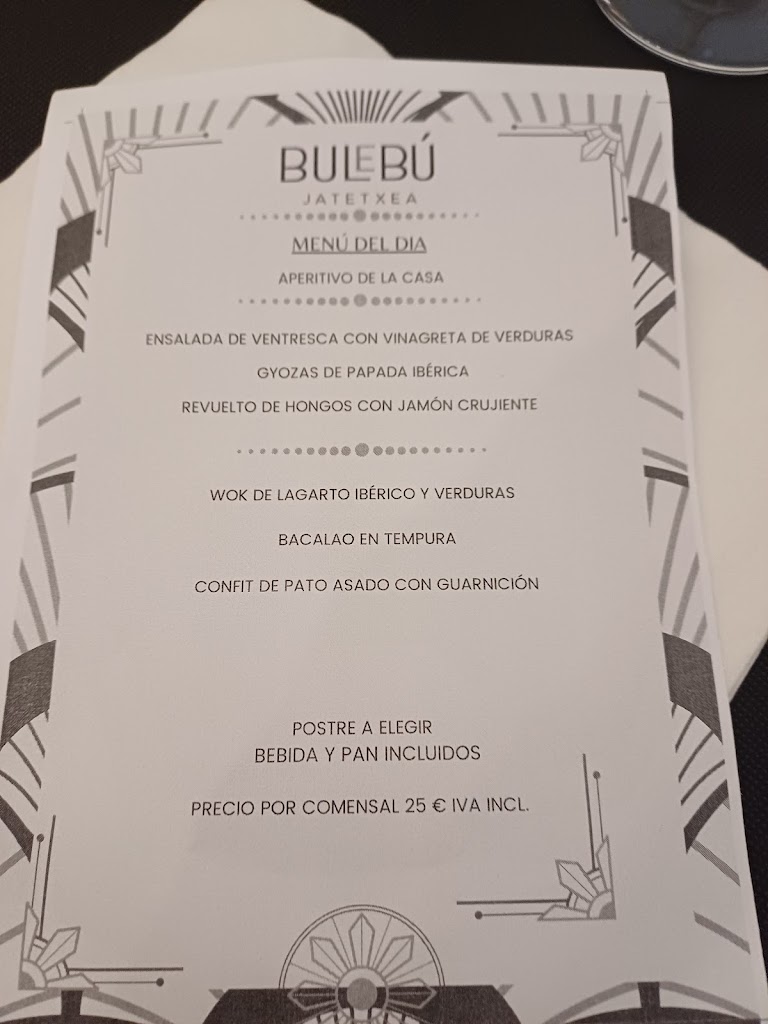 Bar restaurante Bulebu Eibar — Carta
