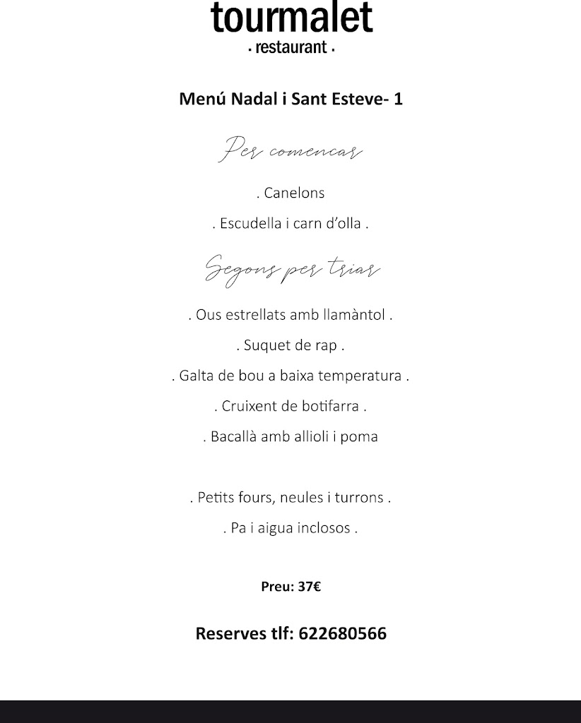 Tourmalet restaurant — Del propietario