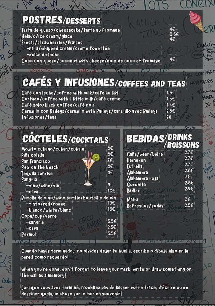 Restaurante AHUEVO Lloret — Carta