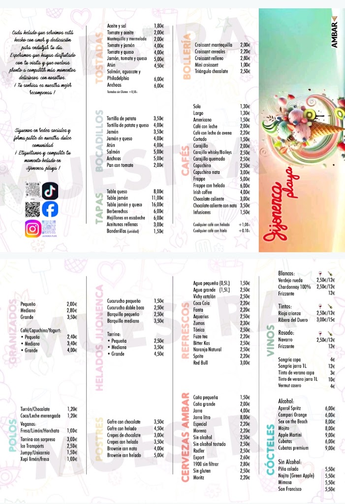 Jijonenca playa Benicarlo — Carta