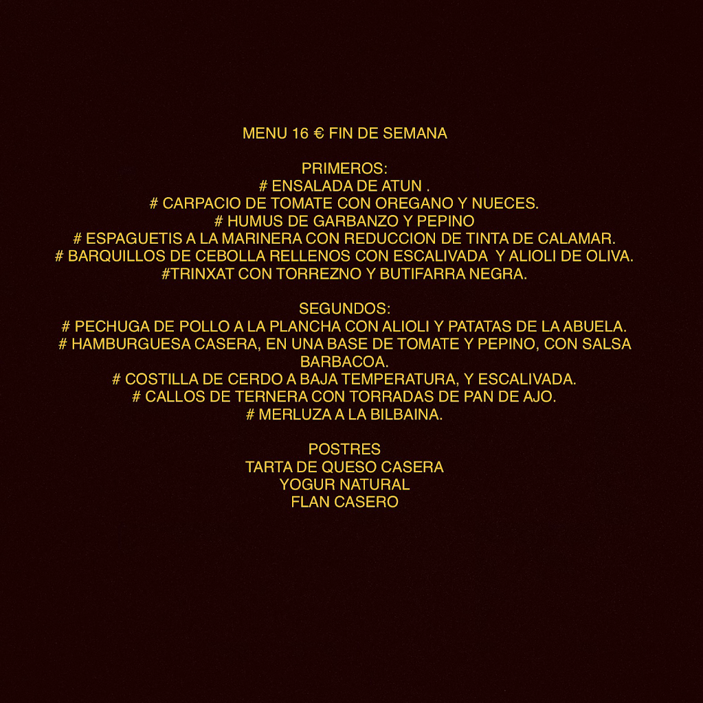 Casal de la Gent Gran Navas — Carta