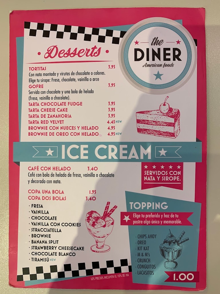 The Diner American Foods — Carta