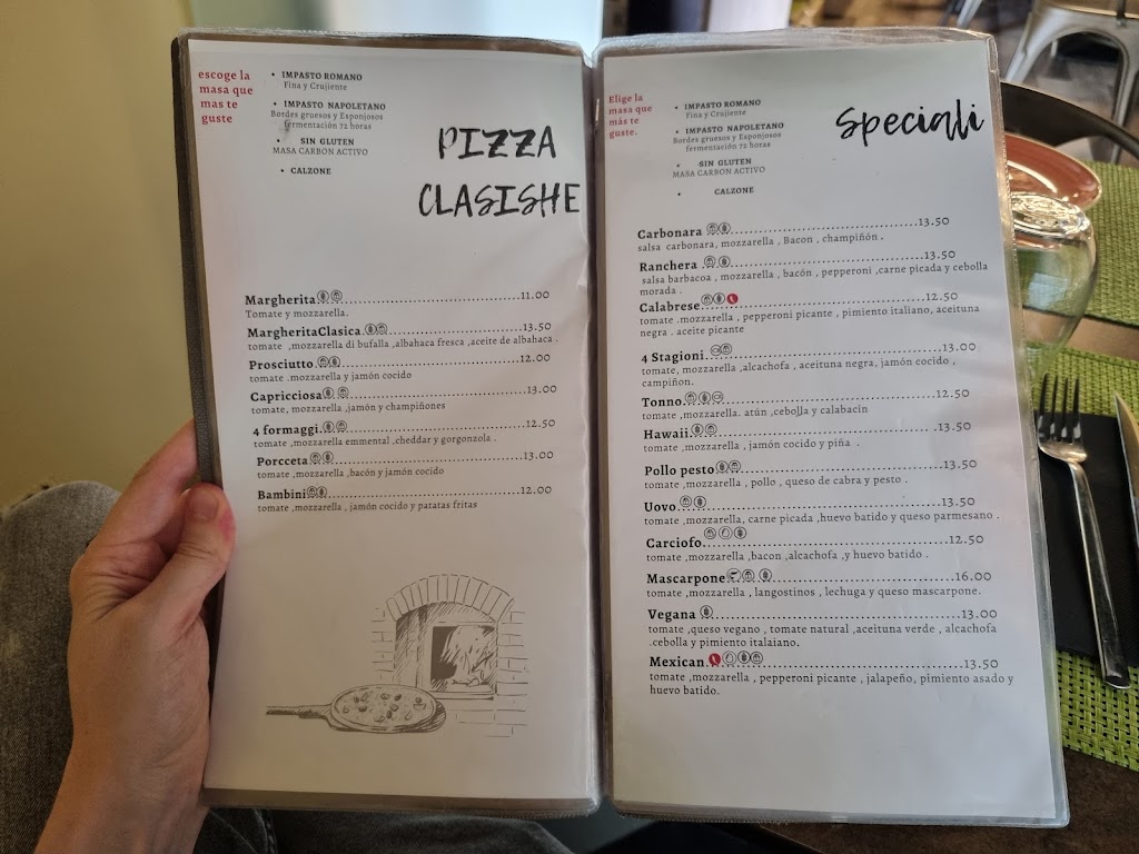 Mamma Mia Pizzeria — Carta