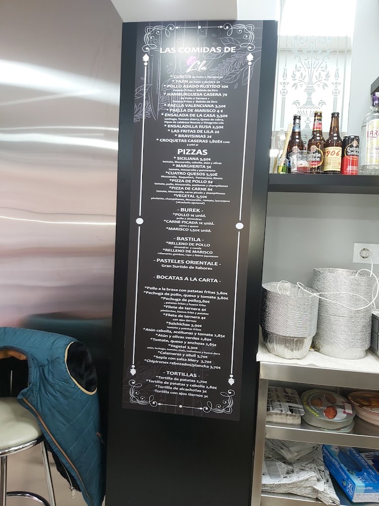Cafeteria Lila Food Pucol — Carta