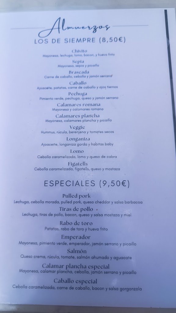 La Quimera — Carta