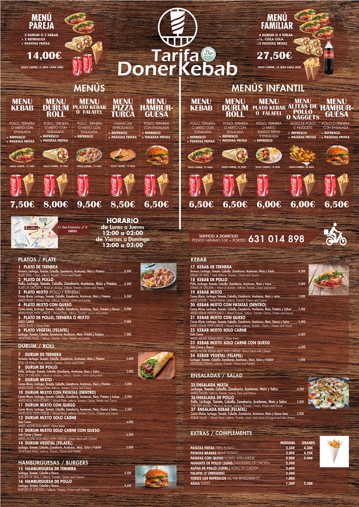 Tarifa Doner Kebab — Carta