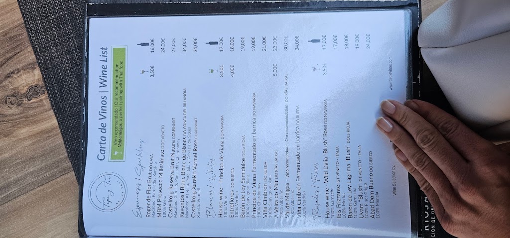 Restaurante Tapa y Tai by My Thai Fuengirola — Carta