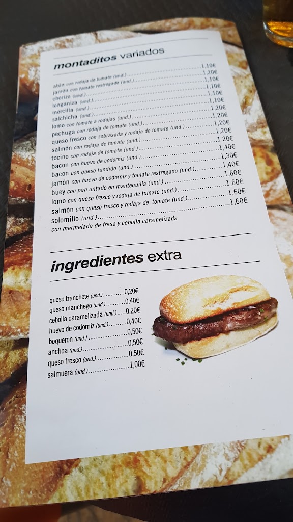 Cerveceria Antonio — Carta