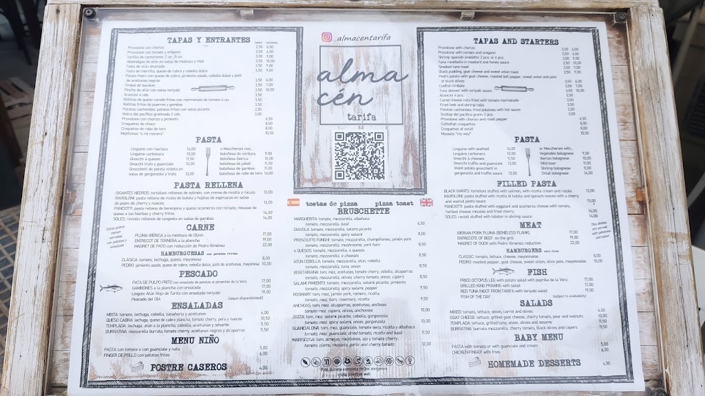 Restaurante Almacen — Carta