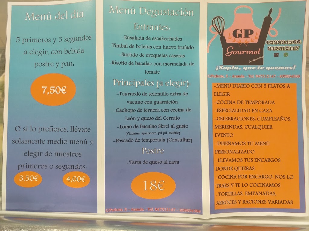 GP GOURMET SL — Carta