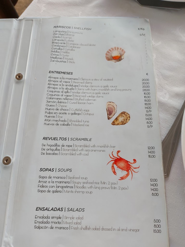 Restaurante Poma — Carta