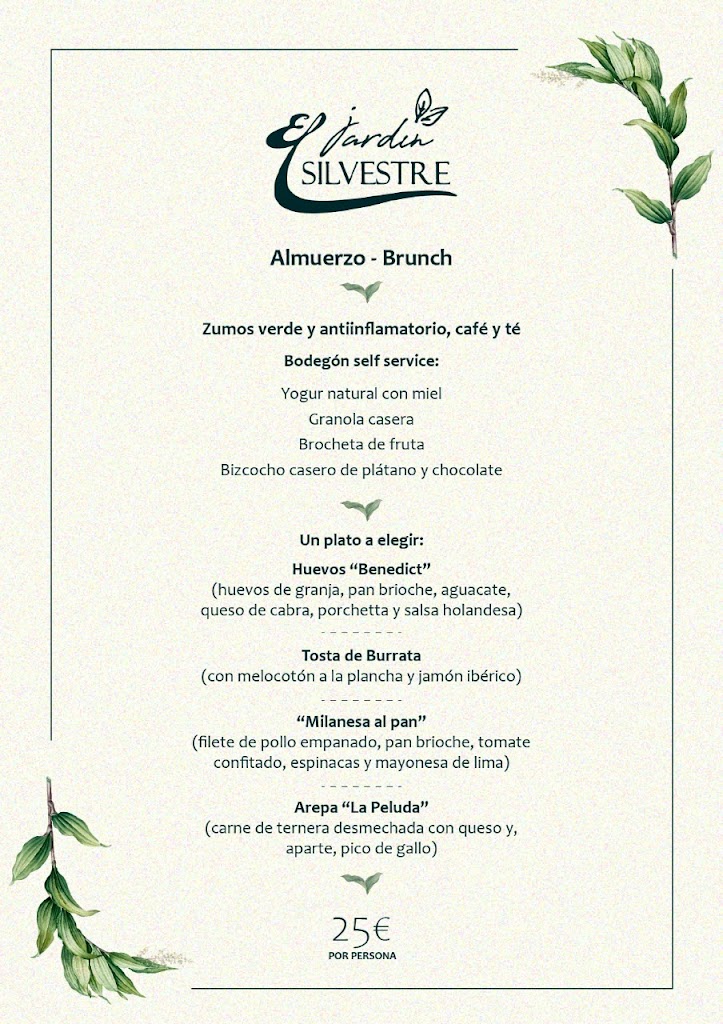 El Jardin Silvestre — Carta