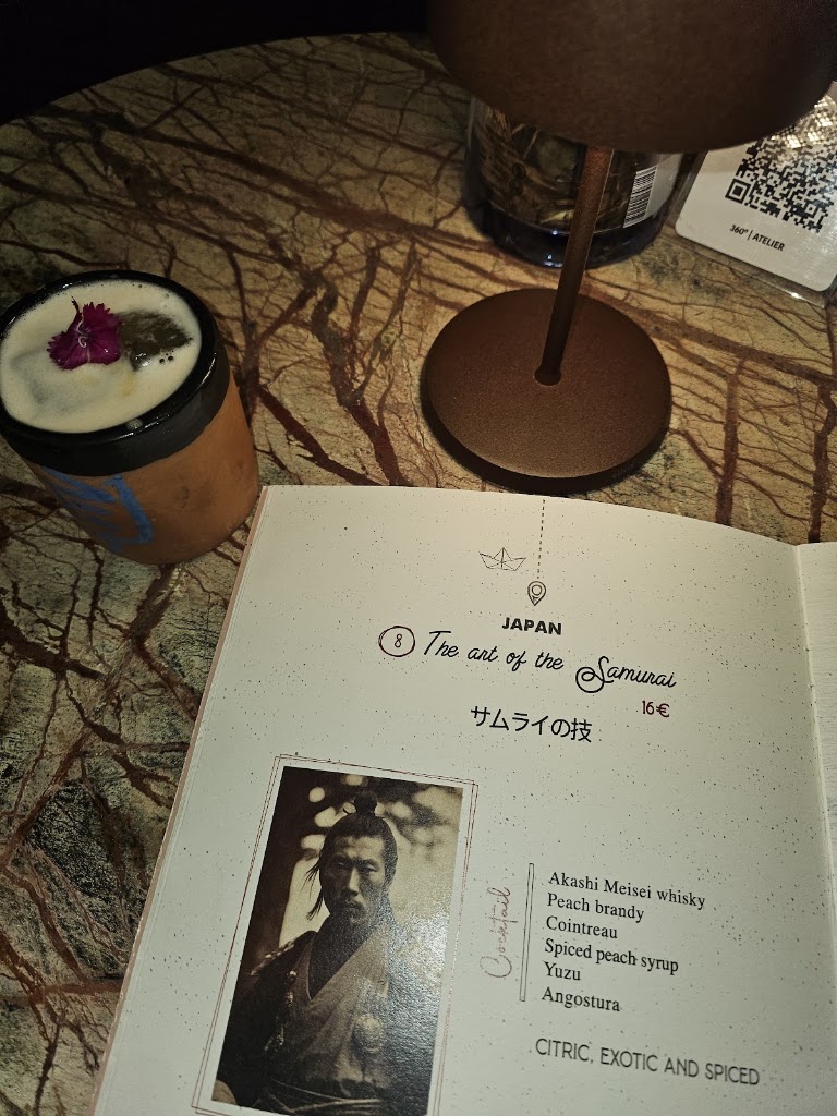 Atelier Cocktail bar — Carta