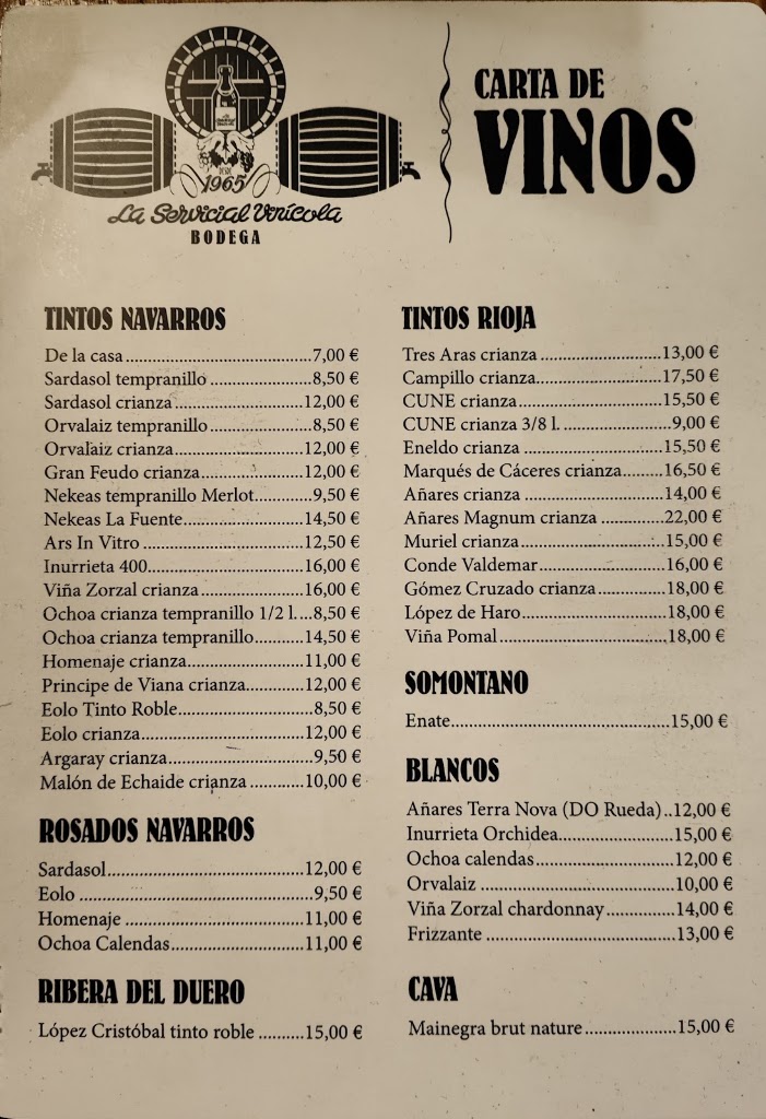 La Servicial Vinicola — Mas recientes