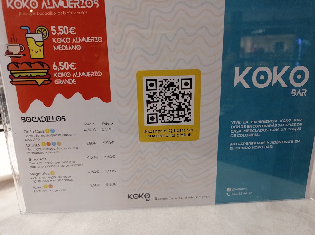 Koko Bar — Carta