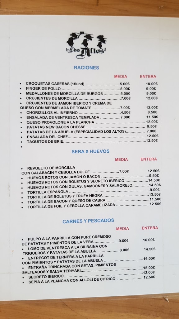 Los Altos — Carta