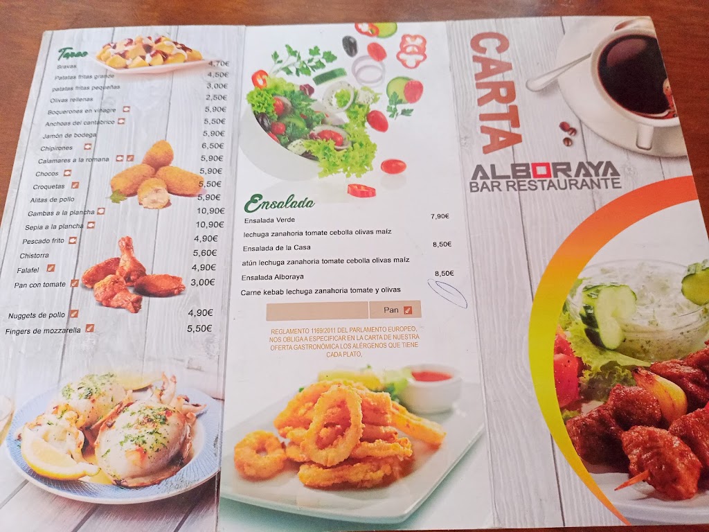 Bar Restaurante Alboraya — Carta