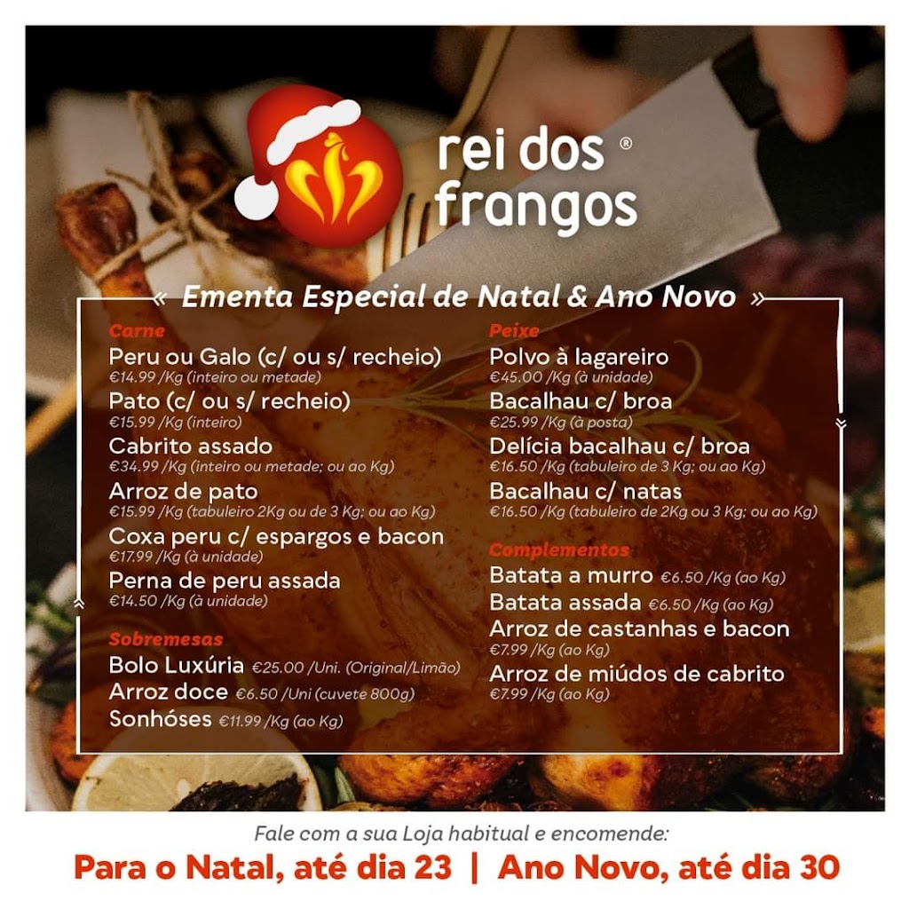 Rei dos Frangos Montijo — Carta