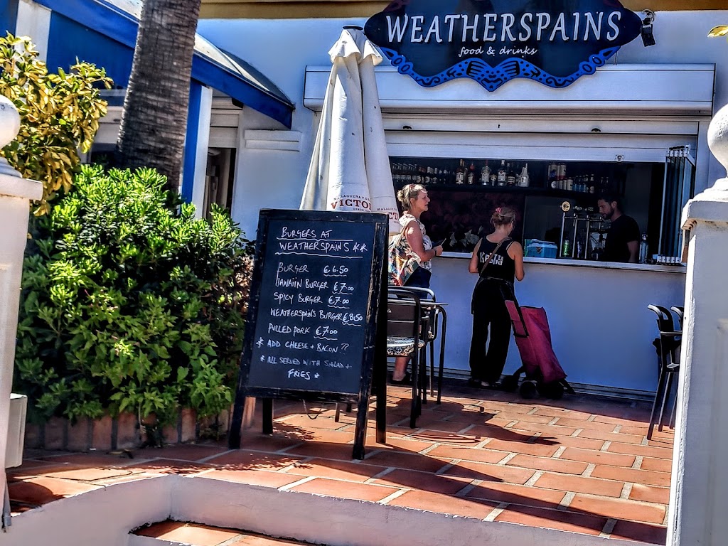 Bar restaurante WEATHERSPAINS — Carta