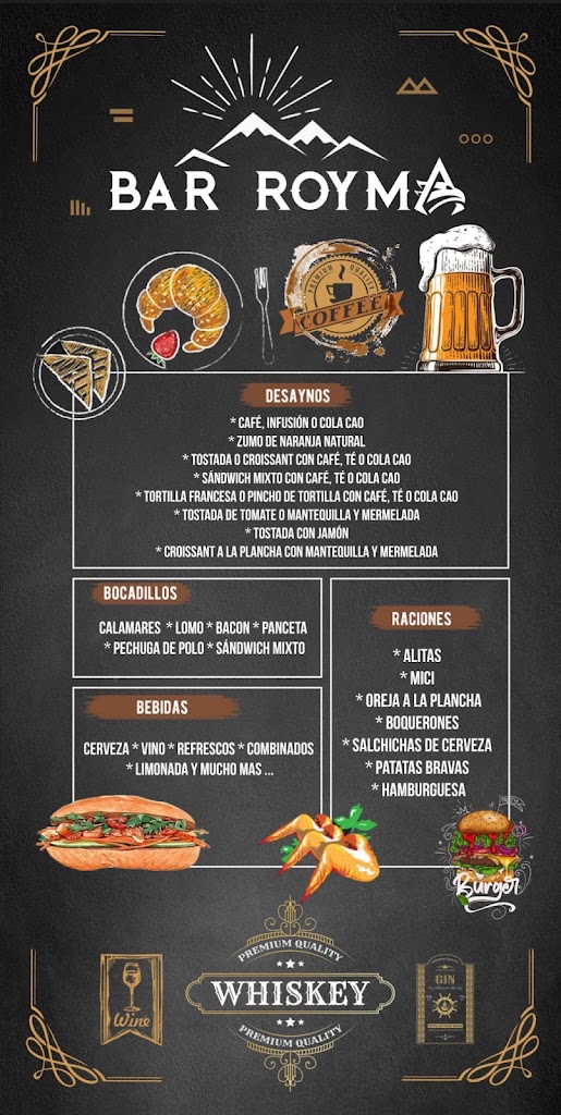 Bar Royma — Carta