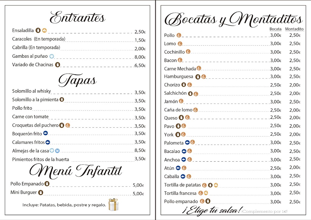 Los Caracoles — Carta