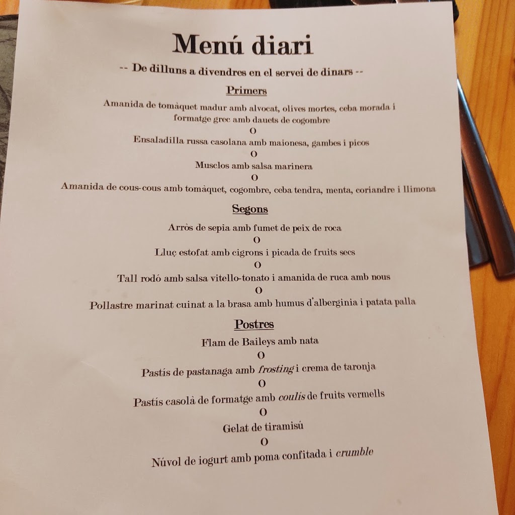 Restaurant La Comarca — Carta