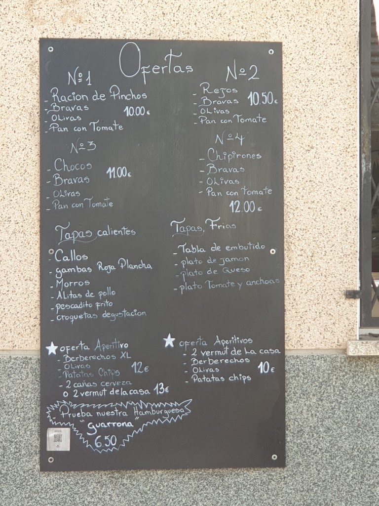 Bar Motril — Carta